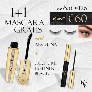 1+1 Mascara + Angelina + Couture Eyeliner black